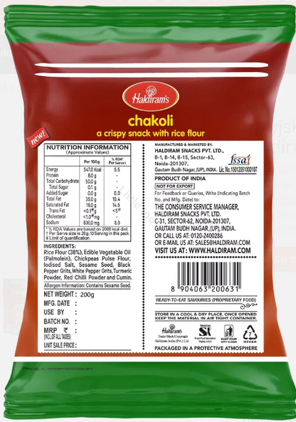 Indyjska przekąska Chakoli Haldirams 200g
